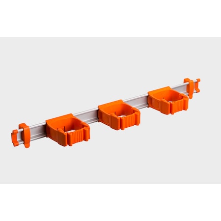 Toolflex 21.5" Orange Mop, Broom and Squeegee Tool Organizer, 3 Tool Holders 5-3-0